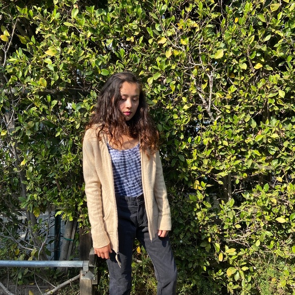 Cashmere Zip Up Hoodie - Picture 1 of 3